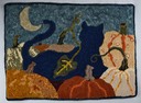 cat in the pumpkin patch
