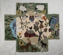 peaceful  village footstool