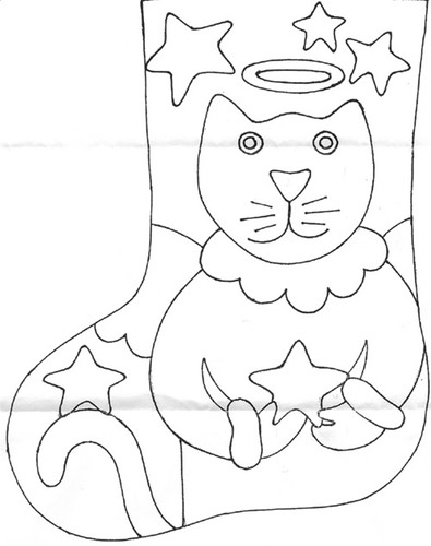 kitty angel stocking